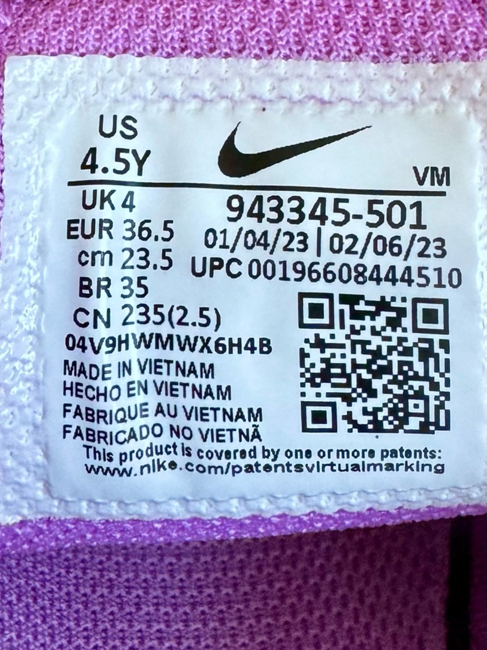 Nike Air Max 270 GS Shoes Rush Fuchsia White 943345 501 Size 4.5Y/6W - Picture 9 of 9